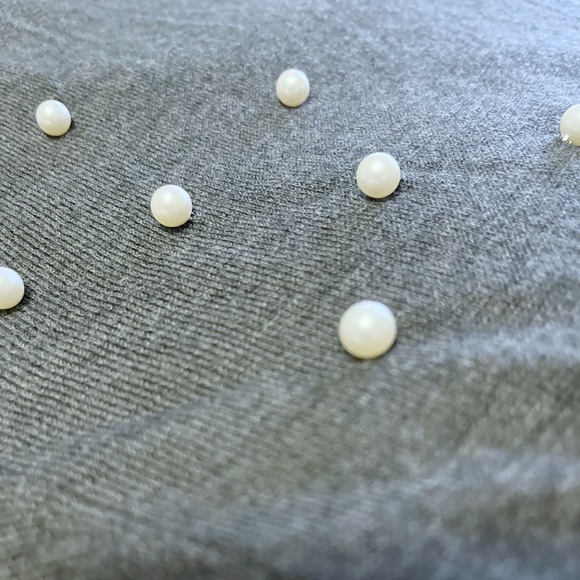 Zara Knit Sweater with Pearls in Grey - Picture 4 of 4